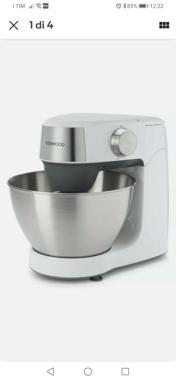 Kenwood KHC29.H0WH Prospero+ White Impastatrice Planetaria 4,3 Litri 1000W /