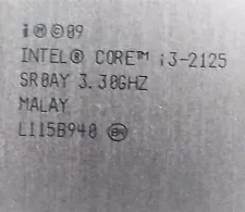 Intel Core i3 2125 3.3GHz Dual-Core (BX80623I32125) Processor