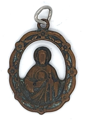 Vintage St Jude Medal Patron of Hopeless Causes Pray Brass Pendant | eBay