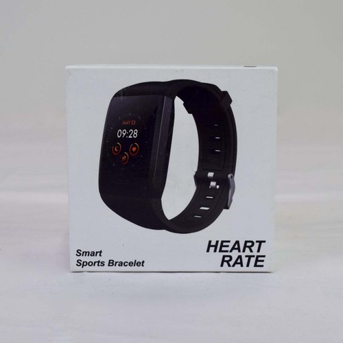 Montre intelligente noire fréquence cardiaque bracelet de sport - Photo 3 sur 6