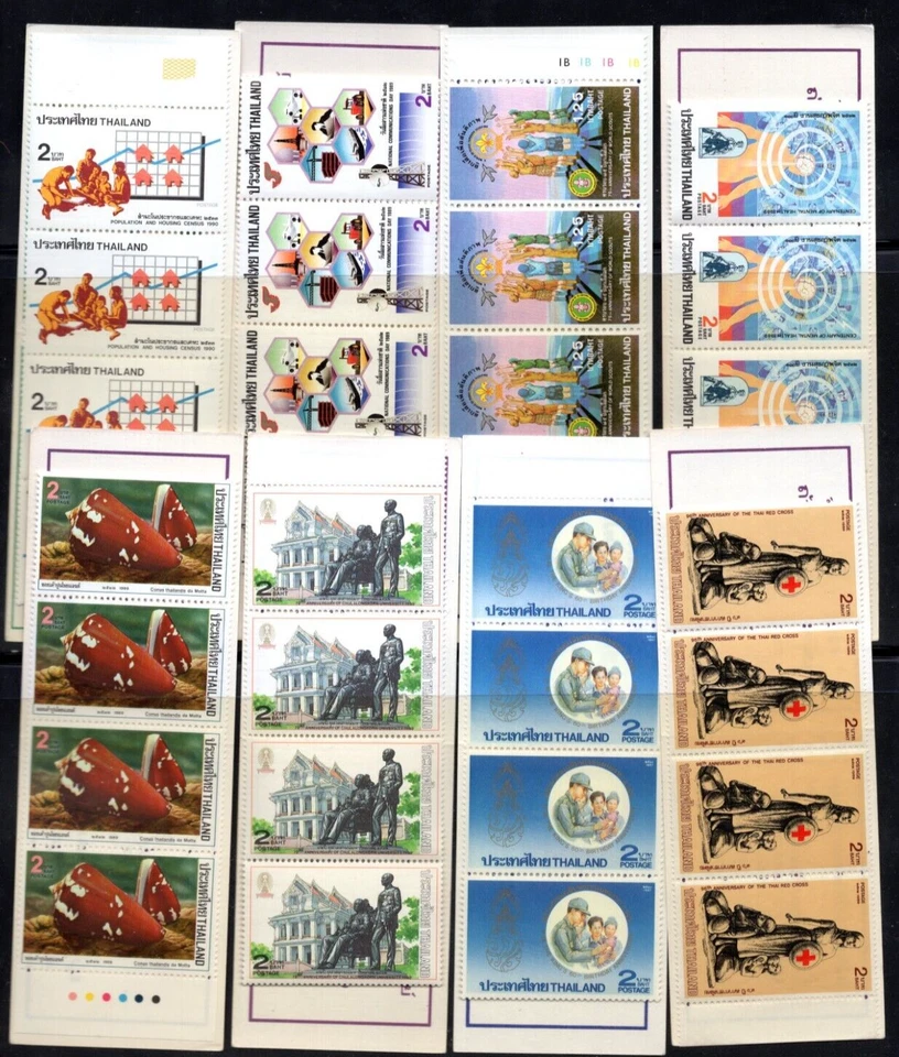 TAILANDIA AÑOS 80 COLECCIÓN DE 27 FOLLETOS COMPLETOS DE SELLOS CONMEMORATIVOS Foto 2 de 4