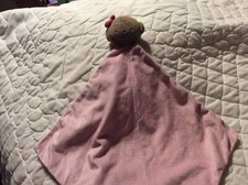 Carters Monkey Rattle Blankie Lovey Security Blanket PINK
