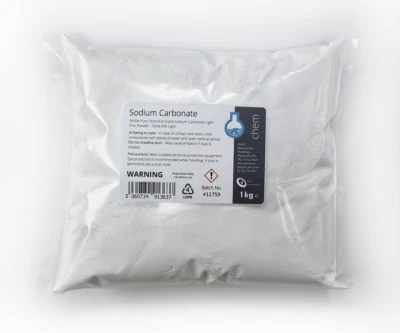 INTRALABS Sodium Carbonate Fine Powder 1kg - Soda Ash Light