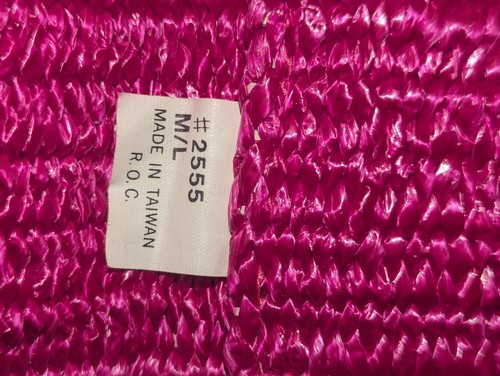 Vintage 80er BREITER TAILLEN STRETCH GÜRTEL GEWEBT HOT PINK KORDEL Gr. M/L 34" Taiwan - Bild 5 von 5