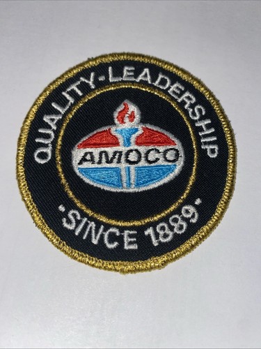 AMOCO Quality Leadership Since 1889 Patch 3" Round Embroidered Sew On - Picture 3 of 6