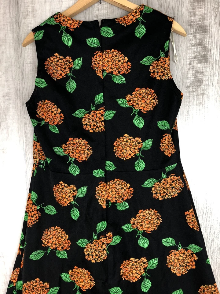 Vintage Hawaiian Floral Dress 60s 70s Mod GoGo Hippie Womens Size 15-17 - Image 4 of 4