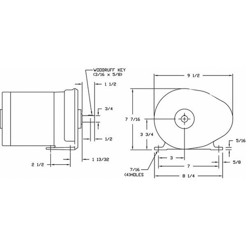Dayton 1Lpu3 Ac Gearmotor, 287 In-Lb Max. Torque, 92 Rpm Nameplate Rpm, 115V Ac - Bild 3 von 3