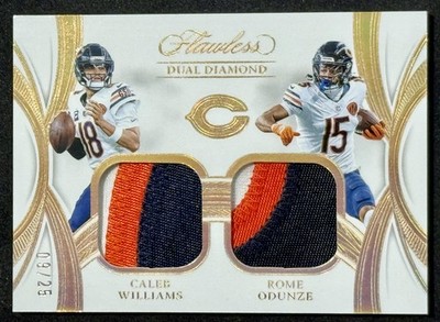 2025 Panini Flawless Caleb Williams/Rome Odunze Dual Diamond Memorabilia #/25