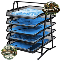 Briefablage Metall 5-Tier Schreibtisch Organizer Papierablage Stapelbar BüRo