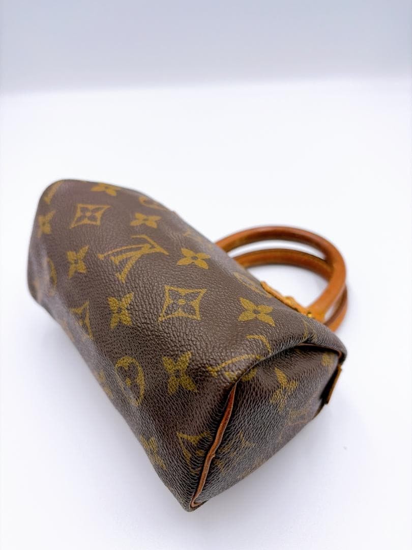 Louis Vuitton Mini M41534 Speedy Monogram Canvas Handbag Brown Top