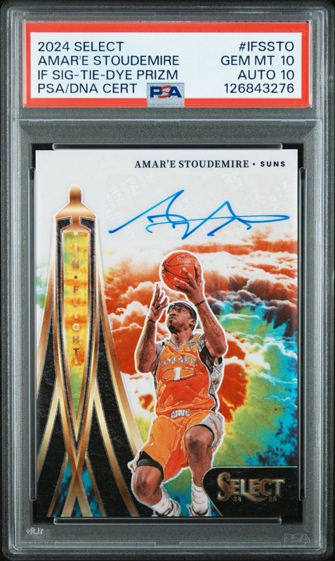 PSA 10 AUTO 10 2024-25 Panini Select In Flight Amare Stoudemire #IFS-STO /25
