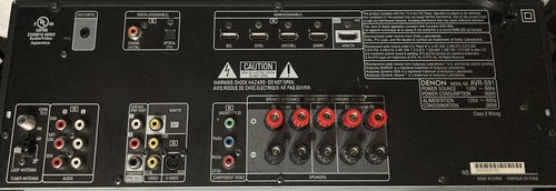 Denon AVR-591 5.1 Channel Receiver Bundle Remote RC-1146 Tested & Working Used - Picture 3 of 7