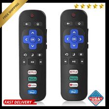  Pack 2 Replacement Remote Control Only for All Roku TV, Compatible for TCL