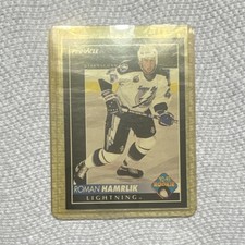 Pinnacle 1992-93 Roman Hamrlik Rookie #408 Tampa Bay Lightning Flyers NHL Card. rookie card picture