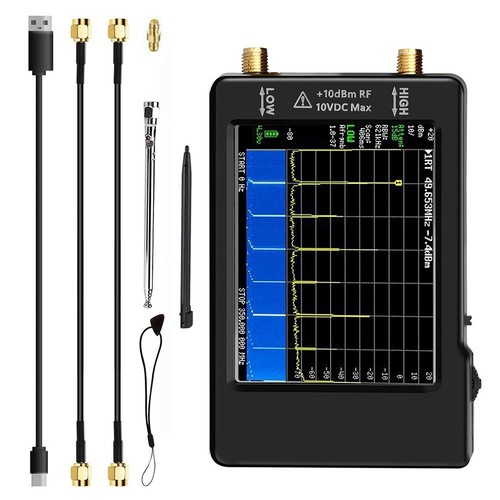 Analizzatore di spettro portatile design compatto con opzioni di controllo touch