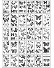30Pcs Black Butterfly Temporary Tattoo Stickers Waterproof Wrist/Hand/Body FDI