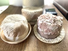 Vintage Lot Of 3 1950s-60s Ladies Fancy Hats VG