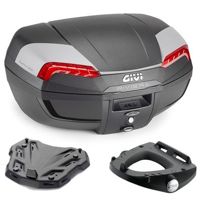GIVI E46N Bauletto 46LT MonoLock + Kawasaki Ninja 500 Piastra 2024-2026
