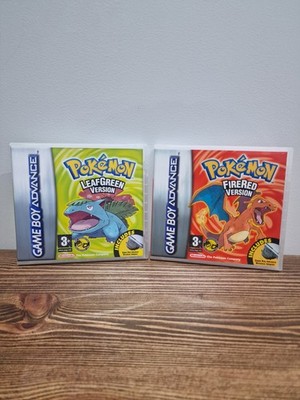 Pokemon Feuerrot & Blattgrün Klar Kunststoff Game Case/Box Nintendo GameBoy GBA