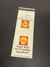 Vintage New York Matchbook “Ken’s Shell Gasoline Service” Wampsville