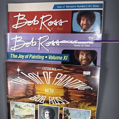 Lot of 3 Bob Ross: The Joy of Painting Vols I Vlll & Xl - 1 8 11 