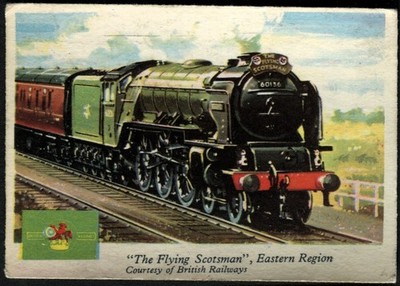 Trade Card, A&BC Kaugummi, Eisenbahnquiz, 1959, Flying Scotsman, #2