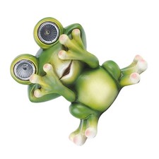 Cartoon Solar Lamp Adornment Garden Yard Animal Ornament Resin Frogs Statue