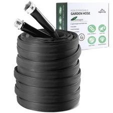 Garden Hose, 50 ft Non-Expandable, Lightweight Water Hose, Leakproof & Durabl...