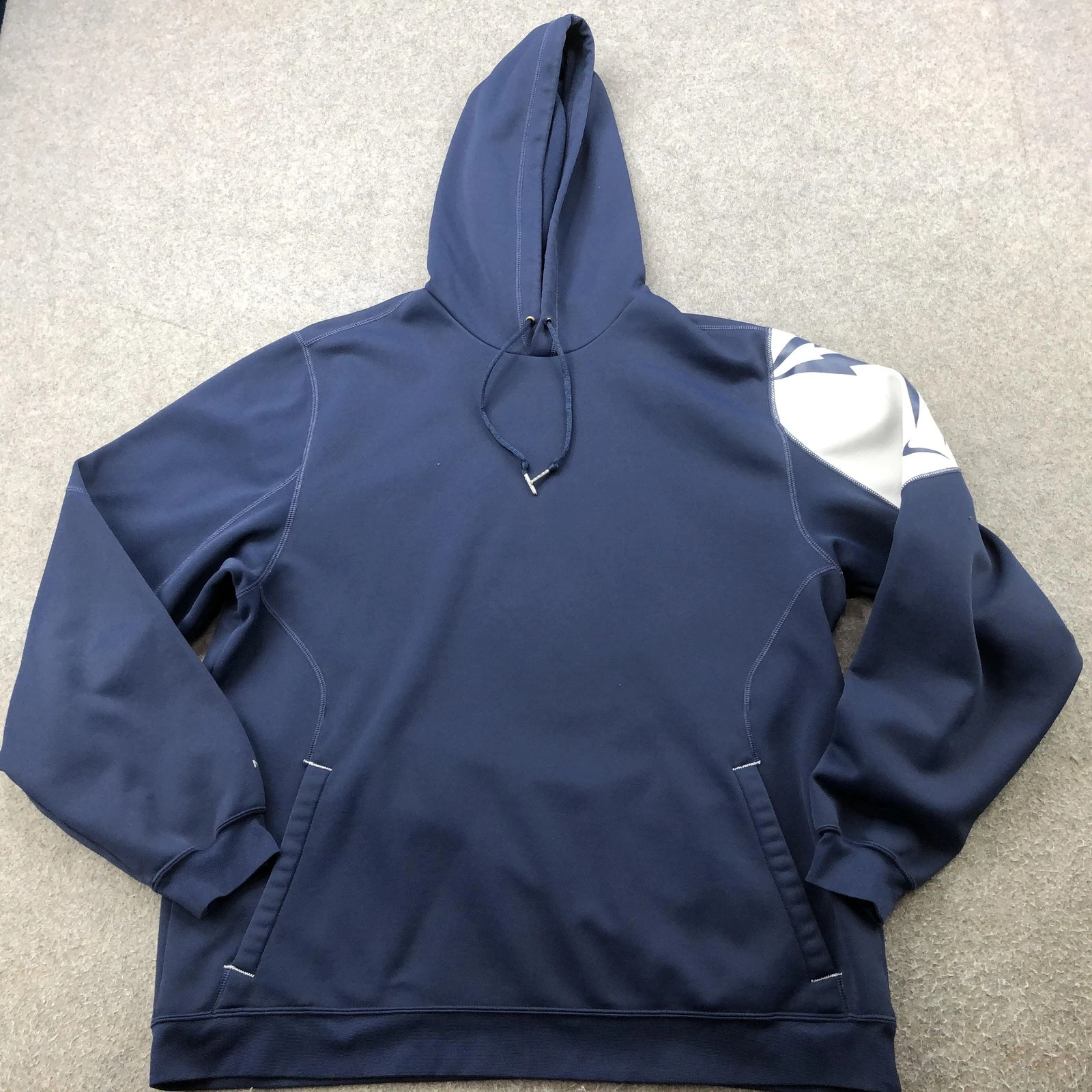 Vintage Nike Hoodie Mens Large Blue Kobe Bryant Mamba Therma Sweatshirt