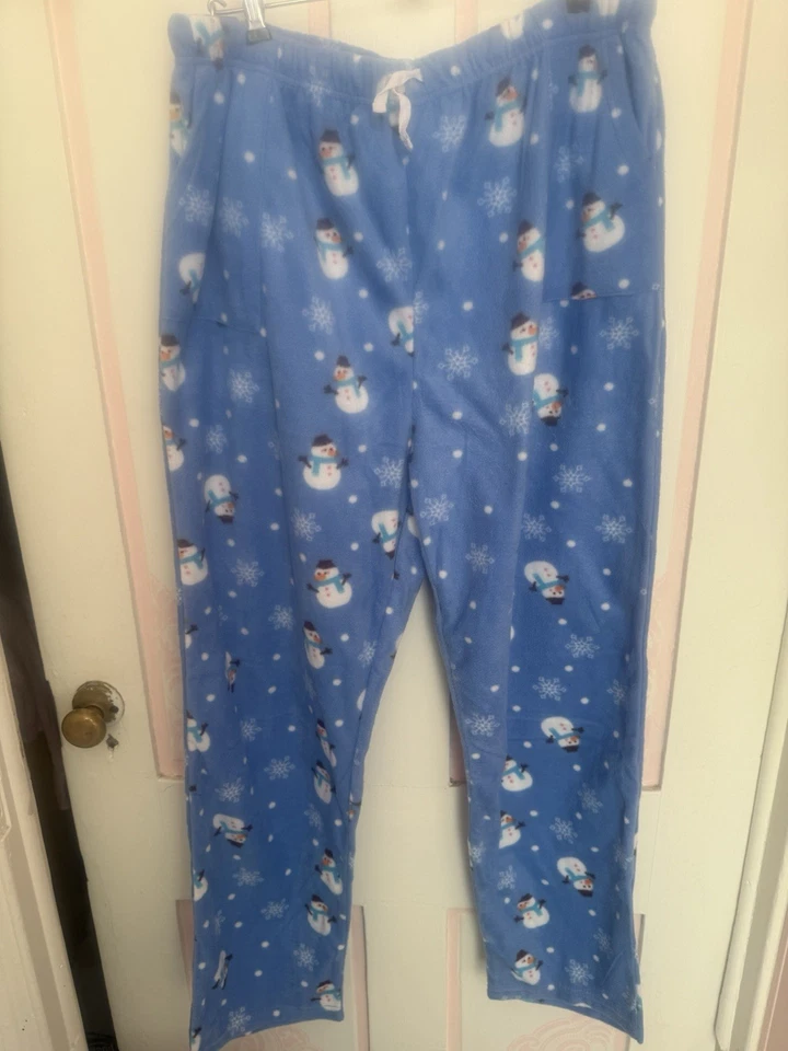 Pijama muñeco de nieve Angelina azul polar XL acogedor ropa de salón comodidad nuevo sin etiquetas Foto 2 de 4