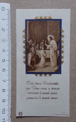 § Andachtsbild In der Eucharistie ist Gott ... - Bouasse Jeune 1953