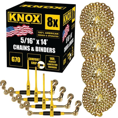 Knox Chain Load Binder, 5/16" Equipment Tie Down Chains And Binders Rachet