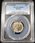 1938 D/D Buffalo Nickel PCGS MS66