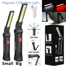 Magnetic COB Work Light Red/White 5-Mode LED for Mechanics, Emergency 1-4 Pack