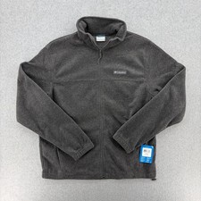 Columbia Sweater Mens Large Gray Fleece Full ...