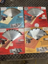 Lot of 4 Vintage Craftsman 10” Kromedge Saw Blades with Boxes