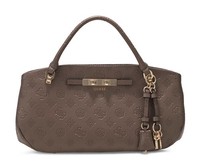 Guess Carmella 3 Comp Satchel UmhäNgetasche Handtasche Tasche Taupe Logo Taupe