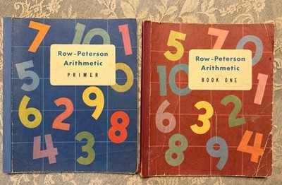 1952 Row-Peterson Arithmetic Primer & Book One Vintage School Books Set