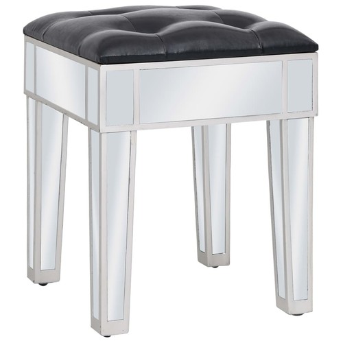 Schminktisch mit Hocker Verspiegelt MDF Glas Frisiertisch Kosmetiktisch vidaXL - Bild 7 von 12