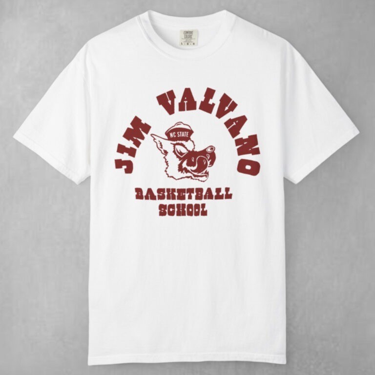 Retro NC State Jim Valvano Basketball School Unisex Tee S-5XL