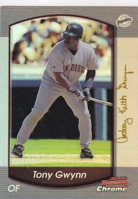 2000 Bowman Chrome Refractor Tony Gwynn #80 San Diego Padres