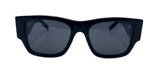 Women's Prada SPR 10Z-F 1AB-5S0 Black Sunglasses Triangular Temple Made In Italy