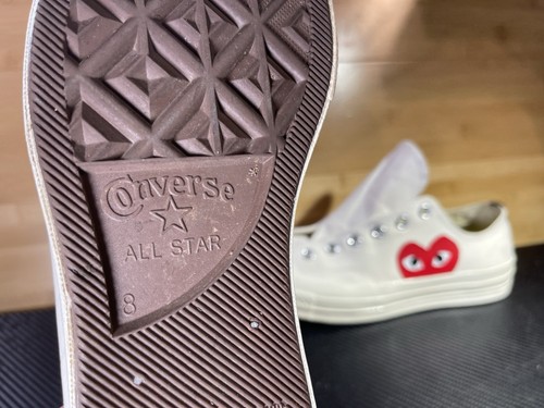 Comme des Garçons Play x Converse 70 Low Milk Mens Sz 8 - Picture 14 of 14