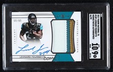 2017 National Treasures Rookie 66/99 Leonard Fournette SGC 9 MINT Patch Auto 0c3