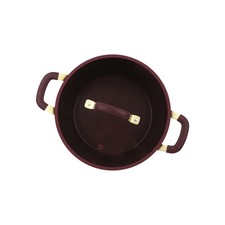 Barbican Aubergine Coloured Non-Stick Stock Pot with Lid - 28cm