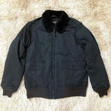 Buzz Rickson's B-10 Long William Gibson Military Jacket L Black Wool Blend