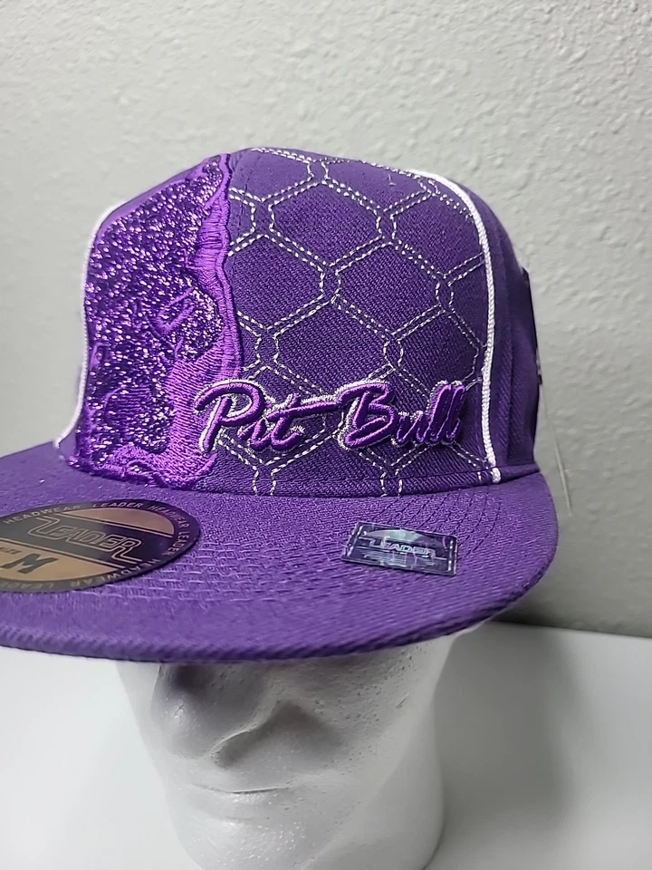 Gorra plana Pit Bull Leader púrpura talla mediana bordada  Foto 3 de 4