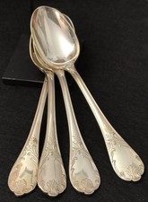 Christofle 925 Sterling Silver Marly 4 Dessert Spoon Spoons