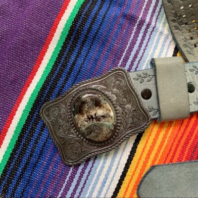 Vintage Marble Cowboy Western Suede Leather Belt Buy Camel Suede Cowboy Western Belt With Antique Gold Buckle main image 4