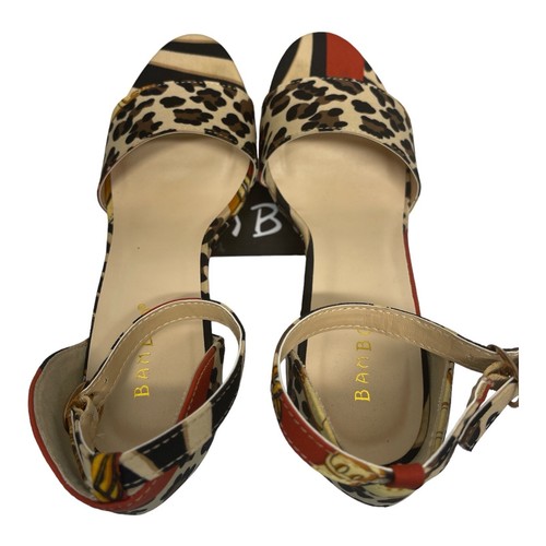 Bamboo Women’s Size 7 Wedge Shoe Heel 4.5” Multi Color & Print Shoe - Picture 8 of 9